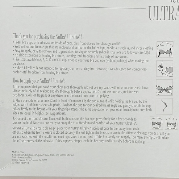 Fashion Forms® NuBra Ultralite Backless Strapless Bra D Cup - Picture 5 of 7